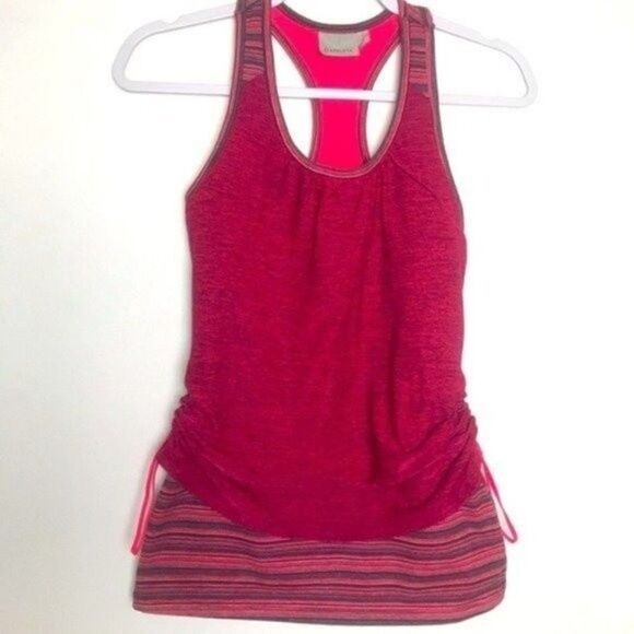 Athleta womans racer back tank top size XS BoxA pink and pink - Picture 1 of 5